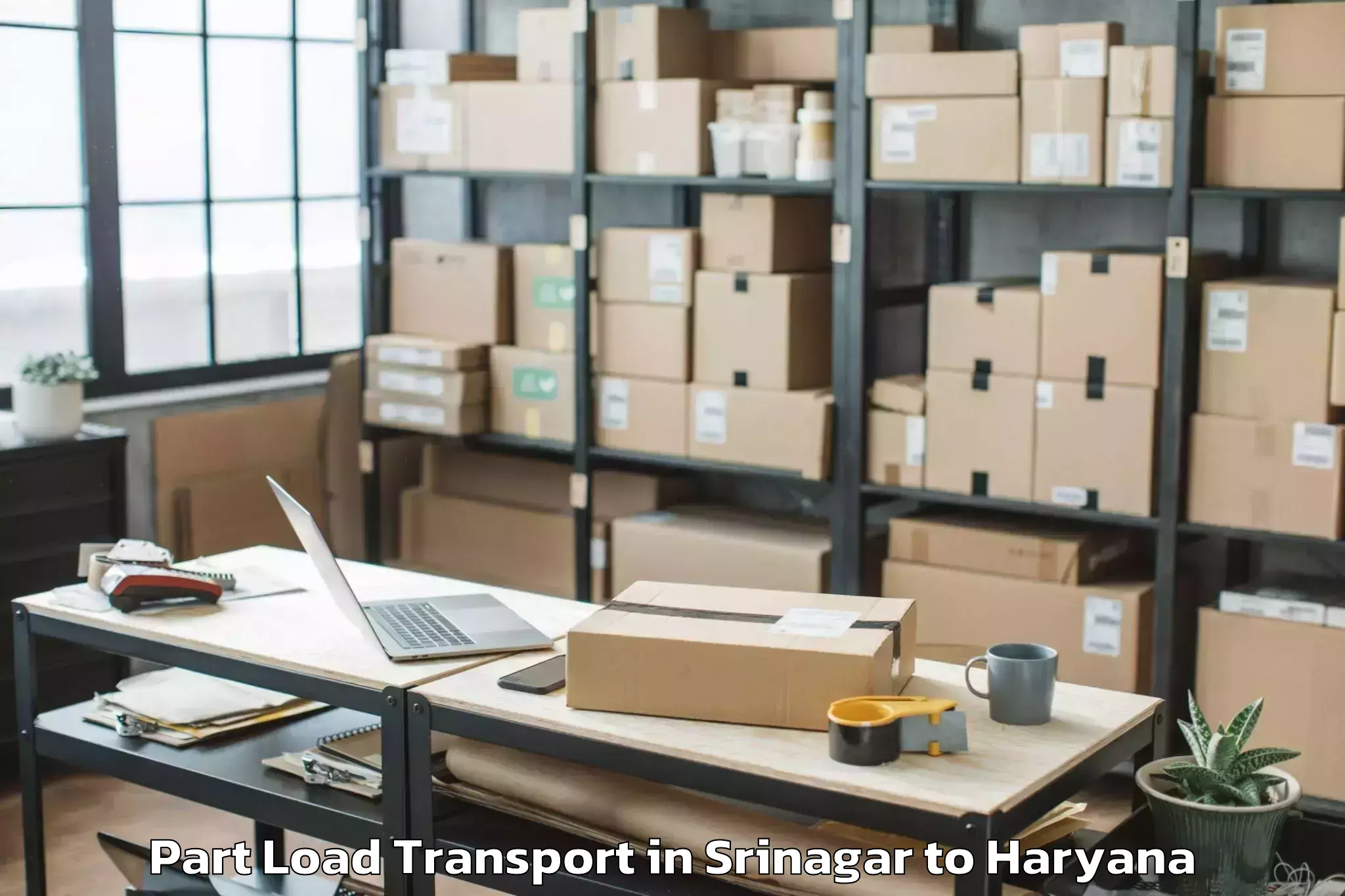 Top Srinagar to Sirsa Part Load Transport Available